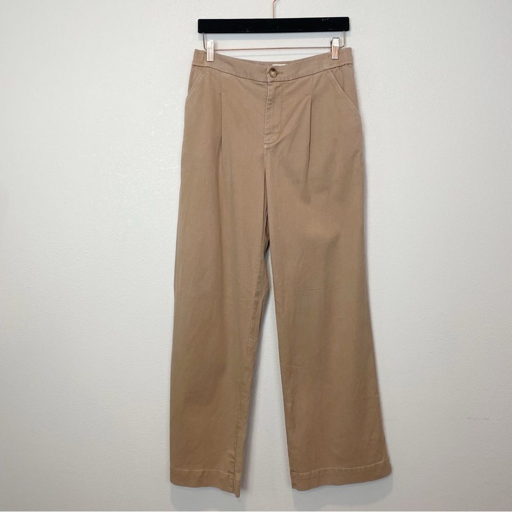 Marine Layer Women's Tan Wide Leg Pants Full Length Size 8